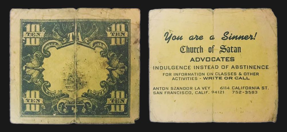 Flyer de la Church of Satan.