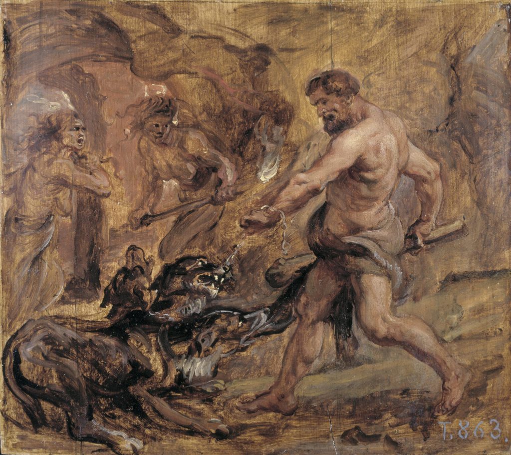 Hércules y Cerbero, por Peter Paul Rubens, 1636.