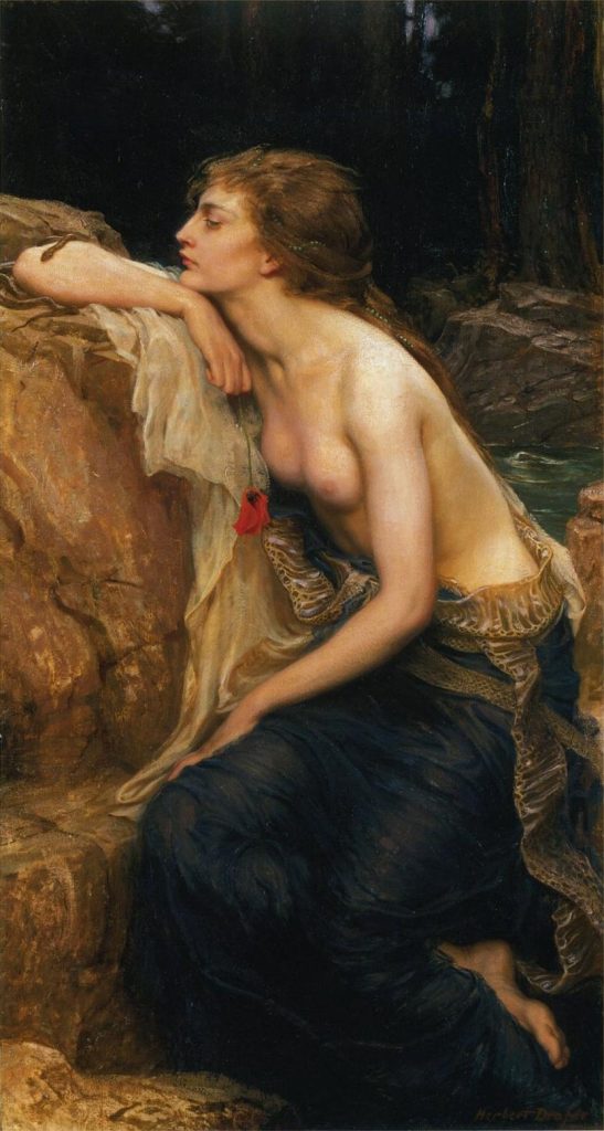 Lamia, por Herbert James Draper, 1909.