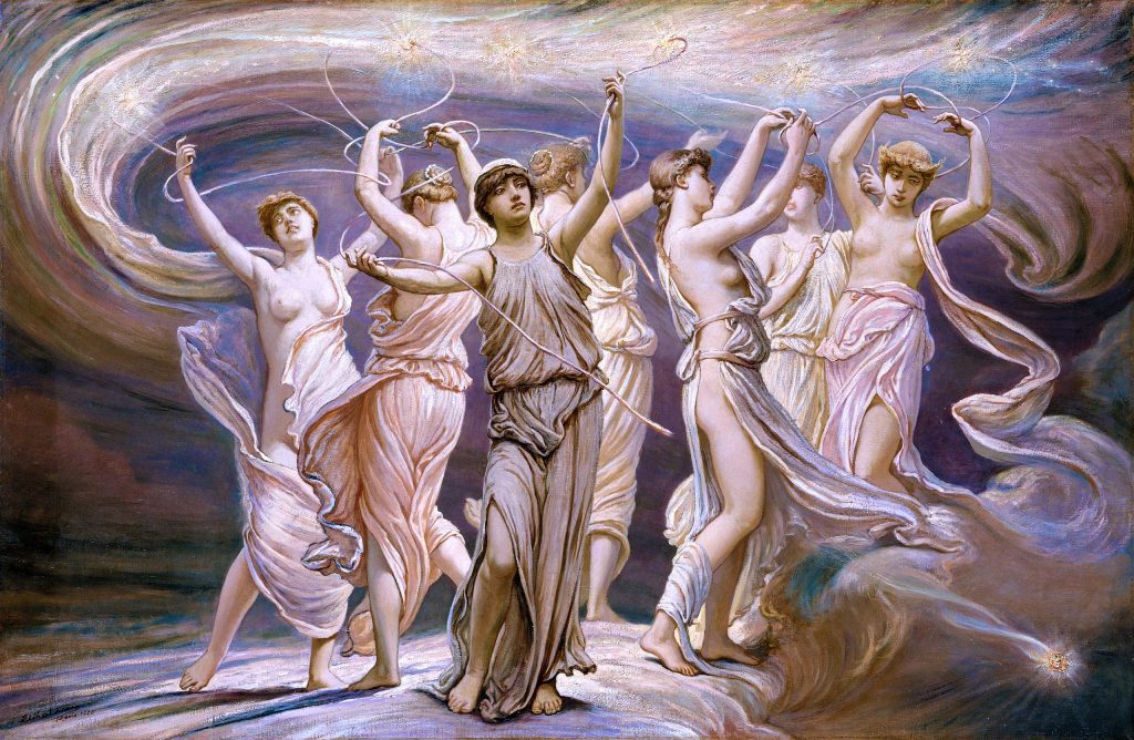 Las Pléyades, por Elihu Vedder (1885).